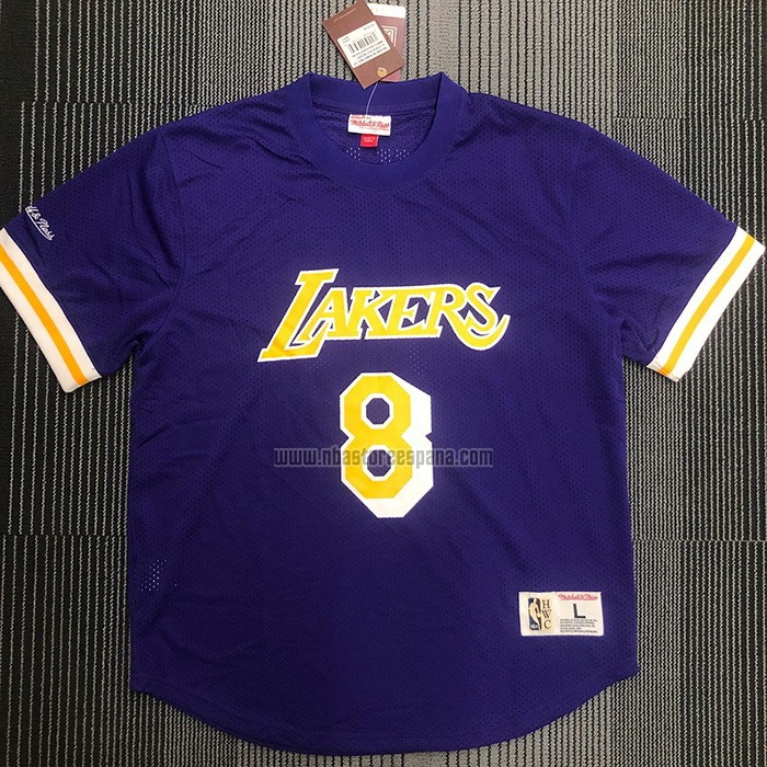 Camiseta Manga Corta Los Angeles Lakers Kobe Bryant NO 8 Violeta